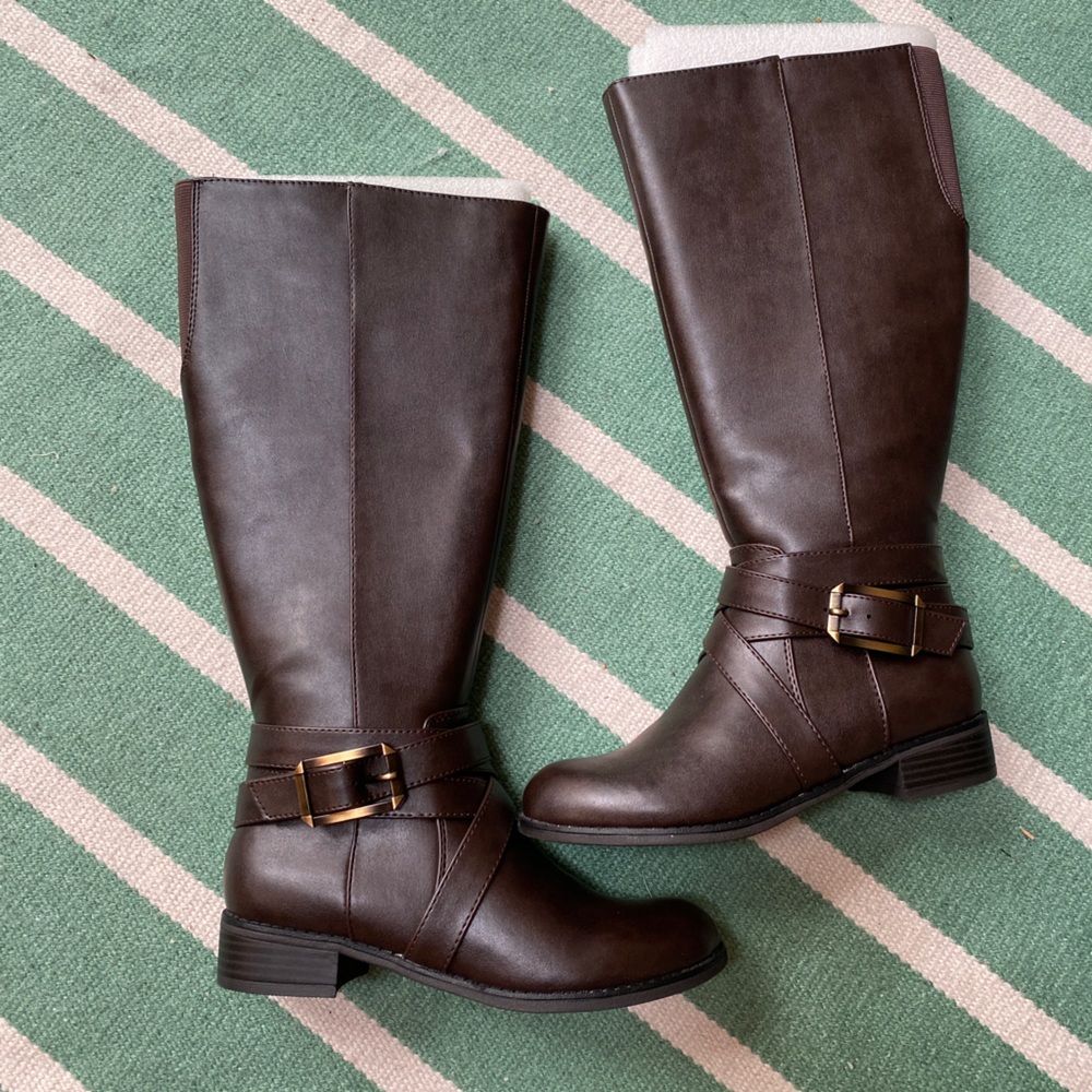 Lifestride Dark Brown Wide Calf BootsWomen’s Size 5